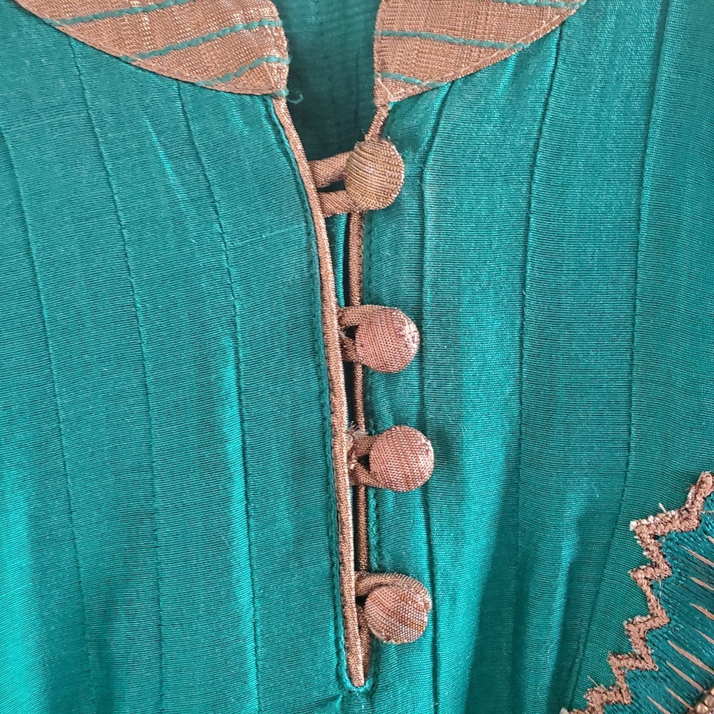 Emerald Green Indian/Pakistani Anarkali - Picture 5 of 10